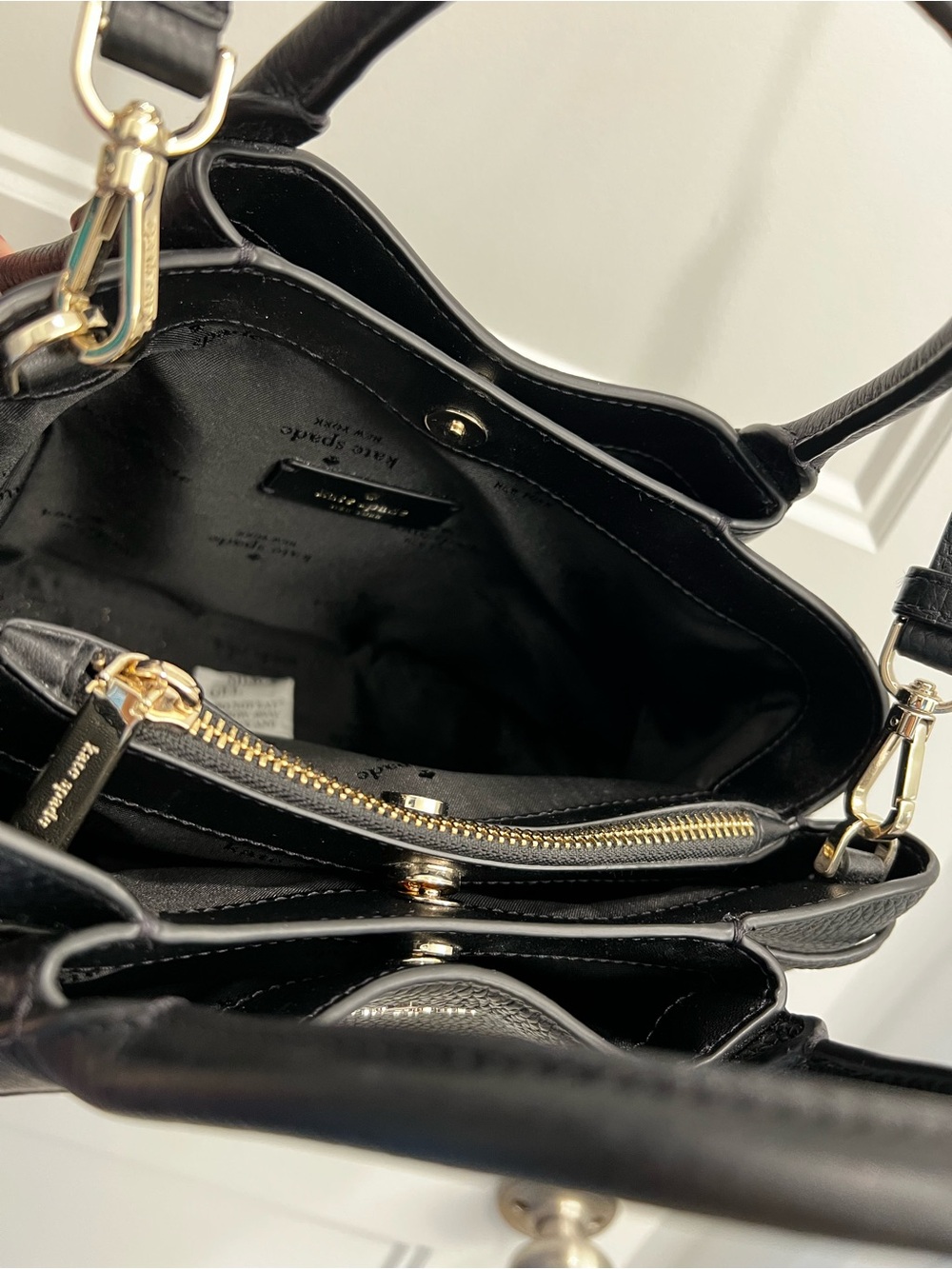 Kate Spade Small Dumpling Satchel Bag in Black - Picture 8 of 13